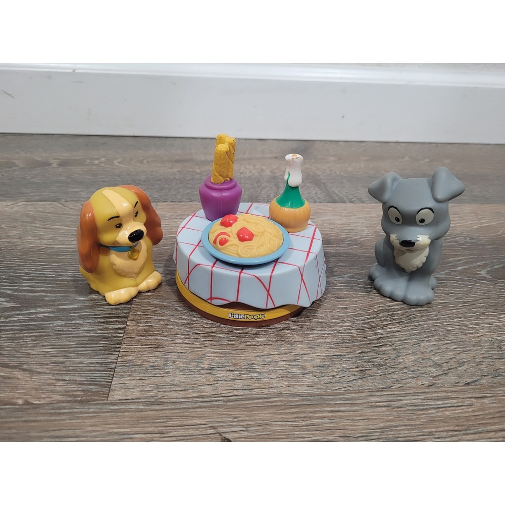 Fisher-Price Little People Disney Lady and the Tramp Spaghetti Dinner Toy Set